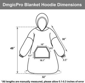 img 2 attached to 🧥 Cozy up in Style: Wearable Blanket Hoodie for Women and Men - Super Soft Sherpa Sweatshirt with Hood Pocket and Sleeves, One Size Fits All (Light Grey)