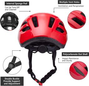 img 2 attached to 🚲 Durable Kids Bike Helmet - Adjustable, Multi-Sports Safety Cycling Helmet for 3-14 Years Old Children - Toddler to Youth Size