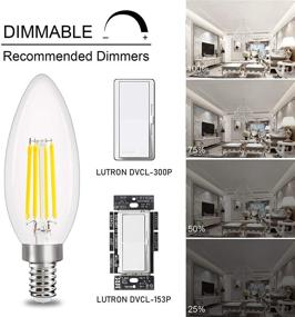 img 1 attached to 💡 Dazzling Dimmable Candelabra: Comzler Chandelier Equivalent