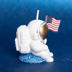 img 1 attached to Style1 Spaceman Birthday Candle: The Perfect Astronaut Theme Addition for Your Baby Shower or Birthday Party