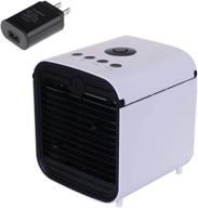 portable mini evaporative cooler with 3 speeds, 7 colors led night light - ideal for office, household, and outdoor use logo