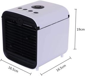 img 3 attached to Portable Mini Evaporative Cooler with 3 Speeds, 7 Colors LED Night Light - Ideal for Office, Household, and Outdoor Use