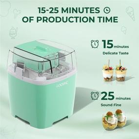 img 2 attached to 🍦 Countertop Ice Cream Makers: FOOING Homemade Ice Cream Machine, 1.5 Quart Gelato Sorbet Maker & Frozen Yogurt Machine for Kids at Home