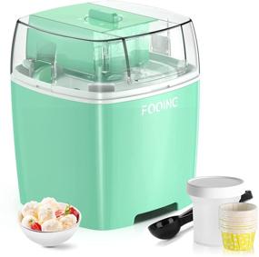 img 4 attached to 🍦 Countertop Ice Cream Makers: FOOING Homemade Ice Cream Machine, 1.5 Quart Gelato Sorbet Maker & Frozen Yogurt Machine for Kids at Home