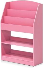 img 4 attached to 📚 FURINNO Kidkanac Pink Magazine/Bookshelf with Toy Storage: Organize and Inspire a Child's Imagination