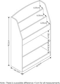 img 3 attached to 📚 FURINNO Kidkanac Pink Magazine/Bookshelf with Toy Storage: Organize and Inspire a Child's Imagination