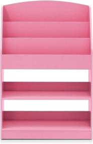 img 2 attached to 📚 FURINNO Kidkanac Pink Magazine/Bookshelf with Toy Storage: Organize and Inspire a Child's Imagination