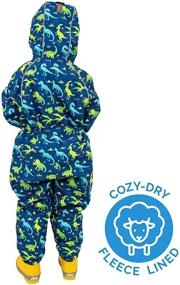 img 3 attached to 🌧️ JAN & JUL Cozy-Dry Waterproof Fleece-Lined Rain Suit: Ultimate Protection for Baby and Toddler