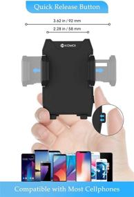 img 1 attached to Car Cell Phone Holder, Adjustable Universal Air Vent Mount for iPhone 11 Pro Max XS XS Max XR X 8 8+ 7 7+ SE 6s 6+ 6 5s Samsung Galaxy S10 S9 S8 S7 and More (Black)