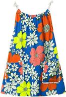 hileelang girls' cotton sleeveless dress: casual summer sundress with flower print logo