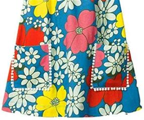 img 2 attached to HILEELANG Girls' Cotton Sleeveless Dress: Casual Summer Sundress with Flower Print