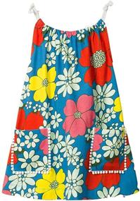 img 1 attached to HILEELANG Girls' Cotton Sleeveless Dress: Casual Summer Sundress with Flower Print