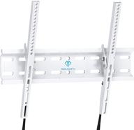 📺 perlesmith tilting tv wall mount bracket - low profile for 23-55 inch tvs, 115lbs, max vesa 400x400 - psmtk1w, white logo