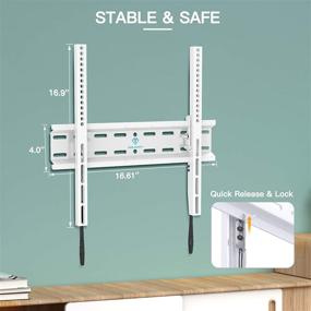 img 2 attached to 📺 PERLESMITH Tilting TV Wall Mount Bracket - Low Profile for 23-55 inch TVs, 115lbs, Max VESA 400x400 - PSMTK1W, White