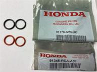 🔧 honda genuine power steering pump o-ring seals for p/s high pressure hose - 4-pack: 91345-rda-a01 & 91370-sv4-000 logo