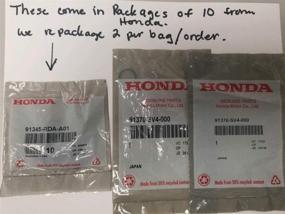 img 1 attached to 🔧 Honda Genuine Power Steering Pump O-Ring Seals for P/S High Pressure Hose - 4-Pack: 91345-RDA-A01 & 91370-SV4-000