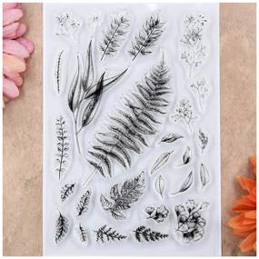 img 1 attached to 🍃 Kwan Crafts Clear Leaf Stamps: Ideal for Card Making, Decor and DIY Scrapbooking