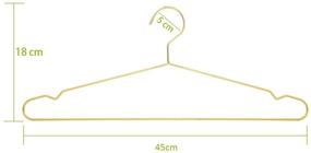 img 3 attached to 🧥 Jetdio 17.7" Durable Metal Wire Hangers - Set of 30 Gold Standard Suit Hangers for Everyday Use: Clothes, Coat Hanger