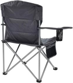 img 2 attached to 🪑 Pelliot Heavy-Duty Folding Camping Chair with Lumbar Support, 300lbs Capacity, Padded Hard Armrest, and Cup Holder - Ideal for Camping, Beach Trips