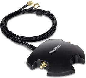 img 2 attached to TRENDnet Magnetic Dual Antenna Mounting Base RP-SMA Female with RP-SMA Male Extension Cable - Extend Wireless Antennas Up to 1m (3.3 ft.), Black, TEW-LB101