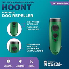 img 2 attached to Hoont Electronic Dog Repellent and Trainer with LED Flashlight - Powerful Sonic + Ultrasonic Dog Deterrent and Bark Stopper