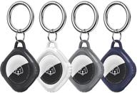 🔒 slicka [4 pack] - silicone protective cases for airtags, apple airtag keychain key ring accessories - anti-lost, anti-scratch finder holder & dog collar logo