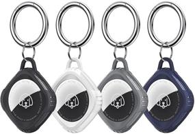 img 4 attached to 🔒 SLICKA [4 Pack] - Silicone Protective Cases for AirTags, Apple AirTag Keychain Key Ring Accessories - Anti-Lost, Anti-Scratch Finder Holder & Dog Collar