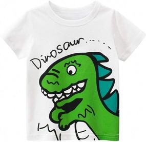 img 3 attached to 🦖 Tubeshine Toddler Boy Girl T-Shirts - Crewneck Little Athletic Tee: Short Sleeve Dinosaur
