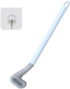 img 4 attached to Golf Silicone Toilet Brush: Long Handled Rubber Cleaning Tool for Bathroom - Bendable TPR Brush Head for Effective Toilet Bowl Cleaning