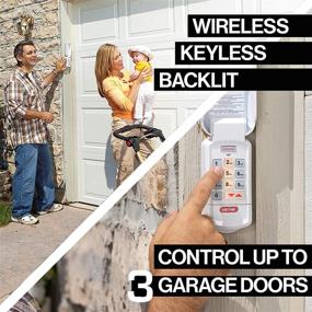 img 2 attached to 🔑 Genie GK-R Wireless Keyless Keypad - Enhanced Security Access - Compatible with All Genie Intellicode Garage Door Openers - Convenient Garage Entry With PIN - Model GK-R, White