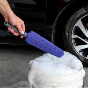 img 3 attached to 🧹 Top-rated VIKING Blue Microfiber Metal Free Rim and Wheel Brush for Effective Wheel Cleaning