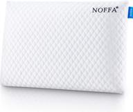 🛏️ подушка из пены memory foam noffa тонкая 2.4", плоская для тех, кто спит на животе, детей и взрослых, низкая подушка для сна, стандартного размера с съемным чехлом, белая (np010-a) - улучшите свой сон с тонкой подушкой из пены memory foam для тех, кто спит на животе - noffa логотип