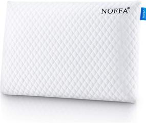 img 4 attached to 🛏️ Подушка из пены Memory Foam NOFFA тонкая 2.4", плоская для тех, кто спит на животе, детей и взрослых, низкая подушка для сна, стандартного размера с съемным чехлом, белая (NP010-a) - Улучшите свой сон с тонкой подушкой из пены Memory Foam для тех, кто спит на животе - NOFFA