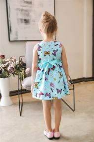 img 2 attached to 🦋 SMILING PINKER Little Girls Swing Dresses: Sleeveless Butterfly Summer Cotton Collection