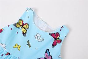 img 1 attached to 🦋 SMILING PINKER Little Girls Swing Dresses: Sleeveless Butterfly Summer Cotton Collection