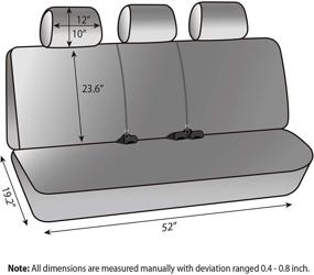 img 2 attached to 🚗 Elantrip Waterproof Rear Bench Seat Cover: Ultimate Protection for Car, SUV, Truck - Quick Installation, Mixed Material with EVA, Increased Size, 3PC Set in Black