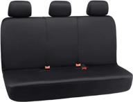 🚗 elantrip waterproof rear bench seat cover: ultimate protection for car, suv, truck - quick installation, mixed material with eva, increased size, 3pc set in black logo