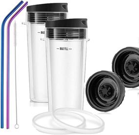 img 4 attached to 🍹 Nutri Ninja Compatible Replacement Parts - 6 Fins Blade and 16-Ounce Single Serve Cup Set, Ideal for BL770 BL780 BL660 Professional Blender