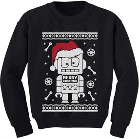 img 4 attached to 🎅 Robot Santa Ugly Christmas Sweater: Kids' Train Long Sleeve T-Shirt – Perfect Festive Sweatshirt