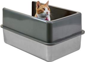 img 2 attached to iPrimio Stainless Steel Litter Box Enclosure 🐈 - Litter Pan not Included - Patent Pending