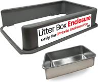 iprimio stainless steel litter box enclosure 🐈 - litter pan not included - patent pending logo