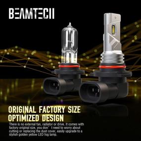 img 3 attached to 🌟Лампы для противотуманных фар BEAMTECH H10 LED: ультраяркая золотисто-желтая, 360° угол освещения, 3000 люмен - набор из 2 штук