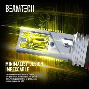 img 1 attached to 🌟Лампы для противотуманных фар BEAMTECH H10 LED: ультраяркая золотисто-желтая, 360° угол освещения, 3000 люмен - набор из 2 штук