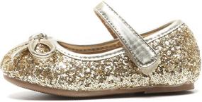 img 2 attached to 👧 Otter MOMO Toddler Ballerina Flats: Flower Girl Dress Shoes for School Parties & Weddings