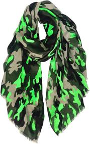 img 4 attached to 🧣 GERINLY Lightweight Camouflage Travel Scarves: Women's Fashion Accessories