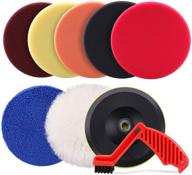 🚗 ultimate 9pcs polishing pads kit for car care - spta 7 inches large size buffing pads with backing plate logo