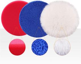 img 1 attached to 🚗 Ultimate 9pcs Polishing Pads Kit for Car Care - SPTA 7 Inches Large Size Buffing Pads with Backing Plate