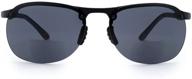 🕶️ bifocal sunglasses tr90 semi-rimless readers for reading under the sun in black 2.00" by vitenzi logo