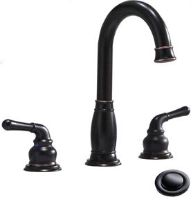 img 4 attached to 🚰 Phiestina WF017 8 ORB Double Handle Widespread Bathroom Faucet