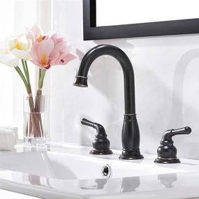 img 3 attached to 🚰 Phiestina WF017 8 ORB Double Handle Widespread Bathroom Faucet